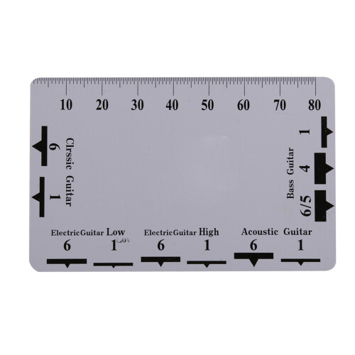 2Pcs String Action Gauge Ruler for Guitar Bass
