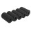 5Pcs Portable Black Cello Rubber Endpin Tip Protector 5
