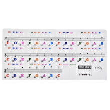 61 Key Piano Keys Sticker Set Removable Transparent