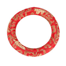 18cm Silk Brocade Meditation Singing Bowl Cushion (Red)