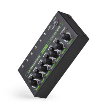 6-Channel Mini Audio Mixer Metal Shell Type-C Low Noise Guitar Bass