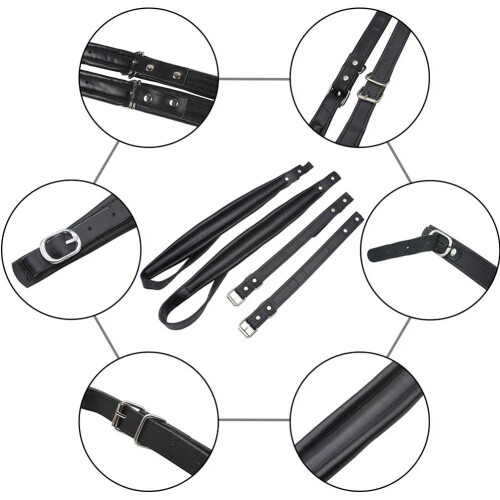 PU Leather Adjustable Shoulder Straps for Accordion (Black) 2