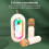 Mini Karaoke Machine 2 Mic Wireless Speaker Rechargeable LED Lights 3