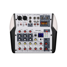 6 Channel DJ Mixer Stereo MP3 USB BT 48V Phantom DSP Large Screen