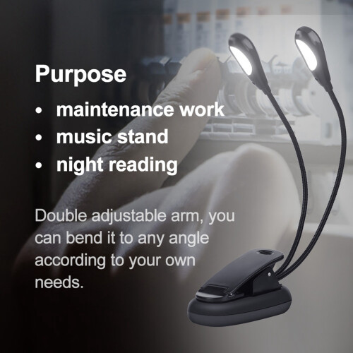 Clip On Music Stand LED Lamp 6 Beads 2