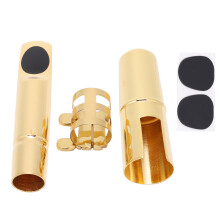 Metal Baritone Saxophone Mouthpiece with Cap Pads 6C#