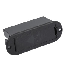 PU Leather Guitar Bass Pickup 9V Battery Holder Case