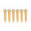 6Pcs Brass Guitar Bridge Pins Crystal Dot Decor 1