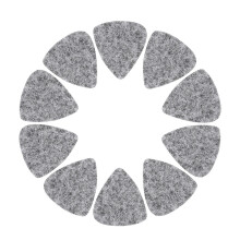 10Pcs Wool Felt Picks 3mm for Guitar Ukulele Grey