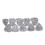 10Pcs Wool Felt Picks 3mm for Guitar Ukulele Grey 2