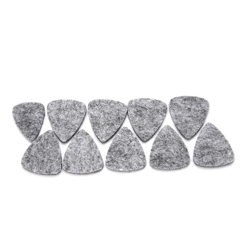 10Pcs Wool Felt Picks 3mm for Guitar Ukulele Grey 1
