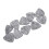 10Pcs Wool Felt Picks 3mm for Guitar Ukulele Grey 3