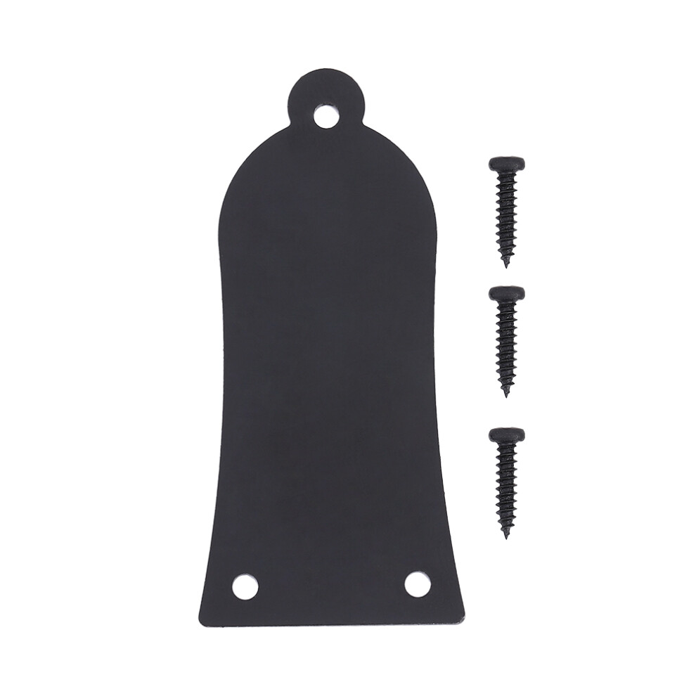 3 Holes Metal Truss Rod Cover with Screws Guitar Bass Black-image-OPC-PMFS28Z-NEW