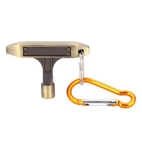 Portable Bronze Drum Skin Tuning Key Square Socket with Keyring 2