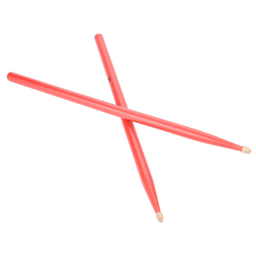 1 Pair 5A Maple Wood Drum Sticks (Red) 1