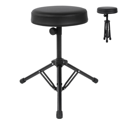 Adjustable Drum Stand Stool Upholstered Seat Musical Accessory