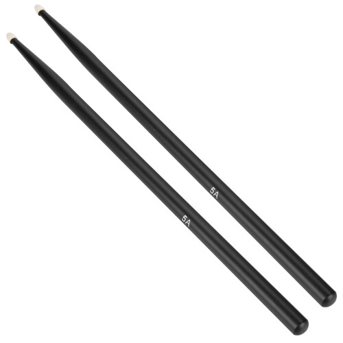 1 Pair 5A Maple Wood Drum Sticks (Black) 2