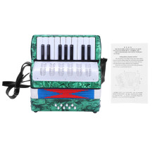 17 Key 8 Bass Piano Accordion for Beginners Students (Green)