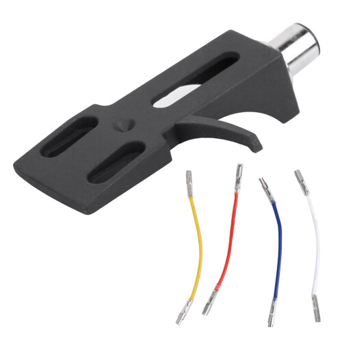 Universal Music Player Gramophone Black Mounting Bracket 4pcs Wires 2