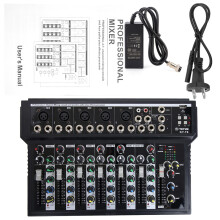 Professional 7 Channel Dual LED Display Low Noise Stage Mixer