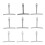9 Pcs Universal Guitar Bridge Radius Gauge 7.25''~20'' 1