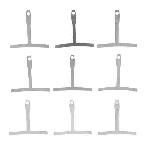 9 Pcs Universal Guitar Bridge Radius Gauge 7.25''~20''