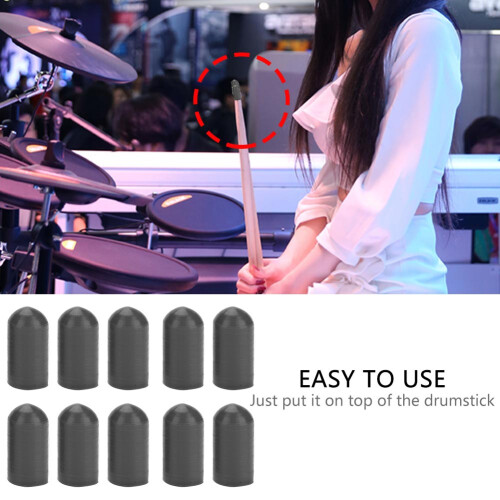 10 Pcs Silicone Drumstick Tips for Practice 1