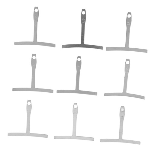 9 Pcs Universal Guitar Bridge Radius Gauge 7.25''~20'' 2