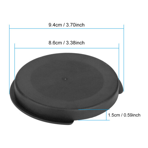 86mm Guitar Soundhole Feedback Buffer Cover Plastic Black 1
