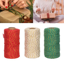 Weihnachtsbastelgarn 3 Rollen 2mm x 328ft Ideal für DIY-Geschenkverpackungen & Dekorationen