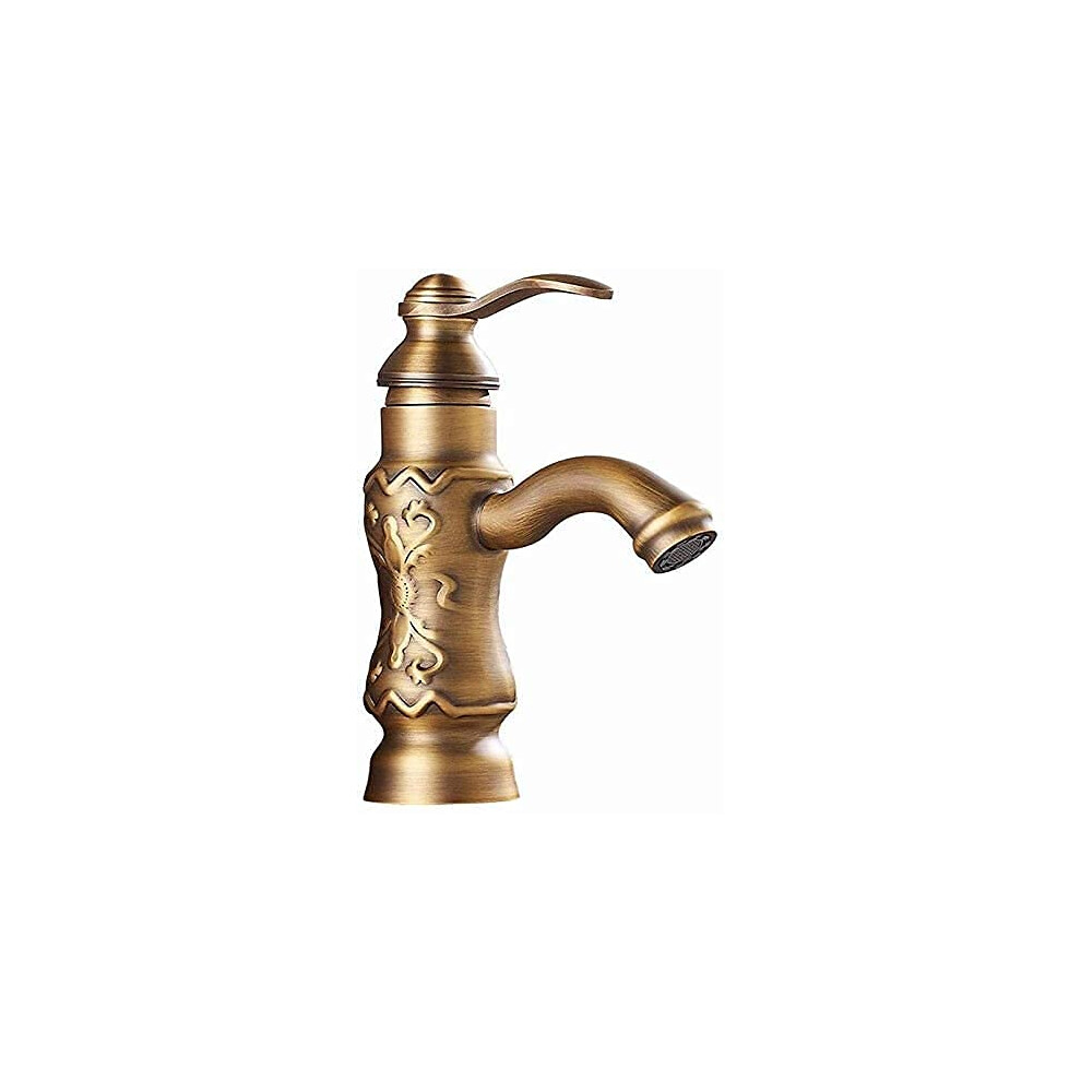 Faucets Modern Bathroom Cold And Hot Water Mixer European-Style Carved Basin Tap Copper Tub Faucet Present 9084446613759