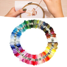 100 Farben Stickgarn aus Polyester Baumwolle, weicher Faden für DIY-Handarbeiten