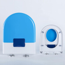 Toilet Seat Soft Close With Built-In Toddler Seat, Elongated Fits Adult And Child, 36x45cm, Blue, Easy Install
