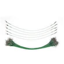 Anti-Corrosion Fishing Leaders 100PCS 11.8in Steel Wire Swivel Snap