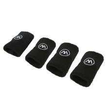 Breathable Black Wrist Sweatbands for Outdoor Activities 2pk