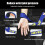Powerlifting Gym Straps - Blue Composite & Sponge Padding 6