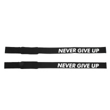 Pair of Nylon & Latex Powerlifting Lifting Straps for Gym Workout Black