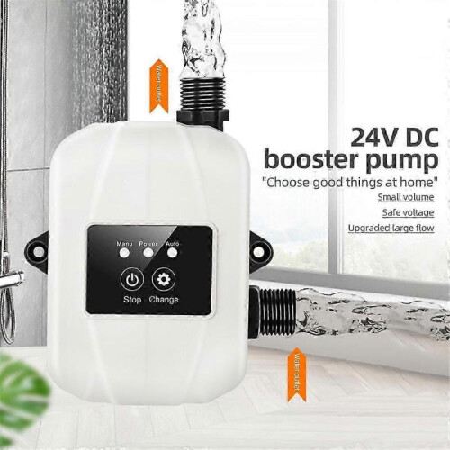 (Black) 24V Automatic Shower Water Pressure Booster Pump for Home Recirculation