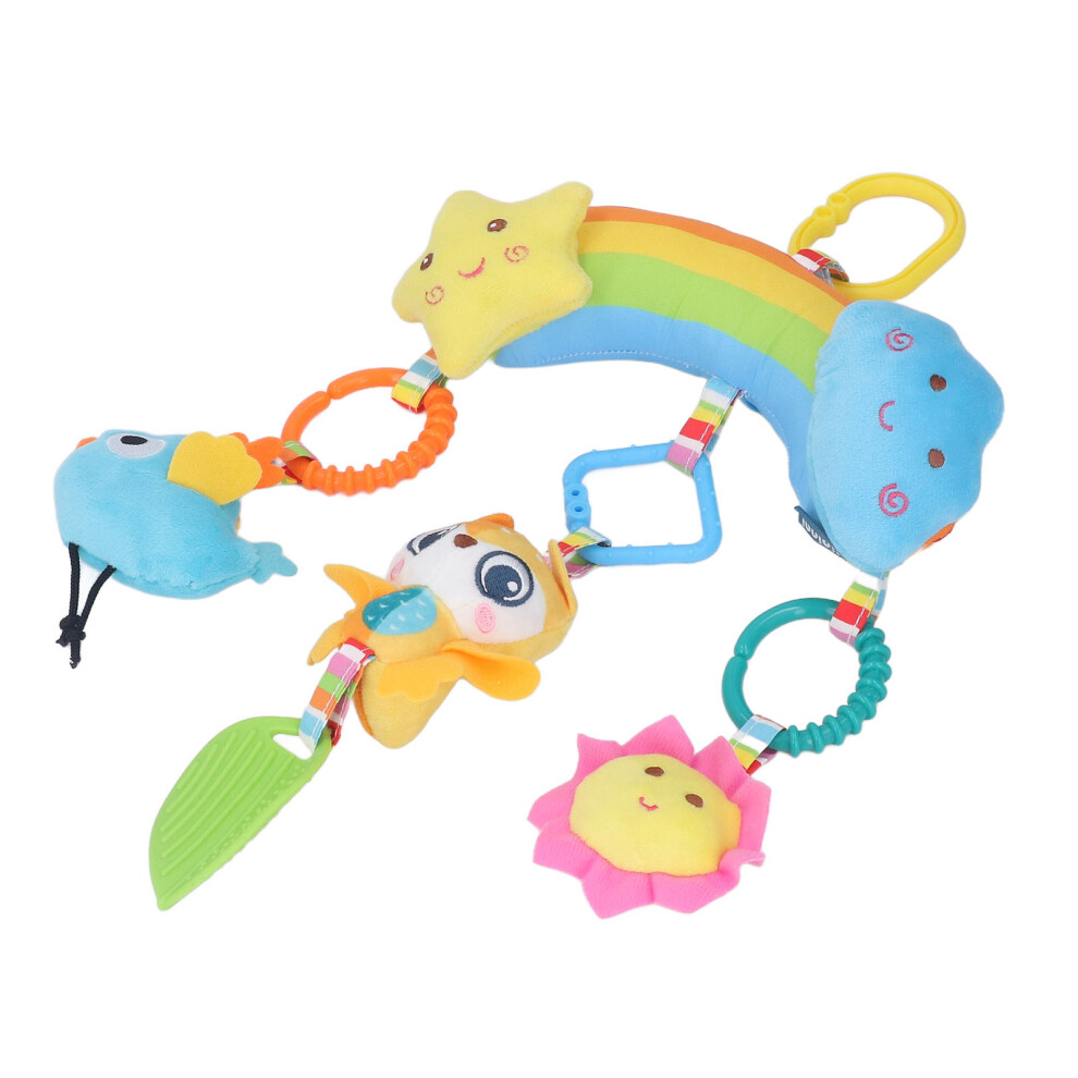 Colorful Plush Animal Rattle Toys for Baby Strollers & Bedsides
