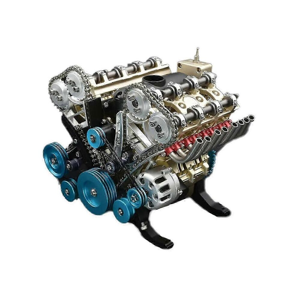 Suitable For Model Engine Kit For Adults, 8-Cylinder Metal Car Engine Model Kit, Resin Diy Car Engine Assembly Kit-image