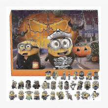 (Yellow Man full 3D) 2025 Minions Halloween Blind Box Christmas Advent Calendar 24 Countdown Surprise Box