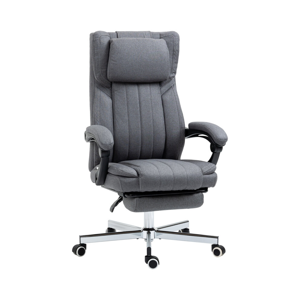 Comfortable High Back Executive Office Chair in Dark Grey with Adjustable Headrest Footrest Recline and Ergonomic Support-image-OPC-PMFSFPS-NEW