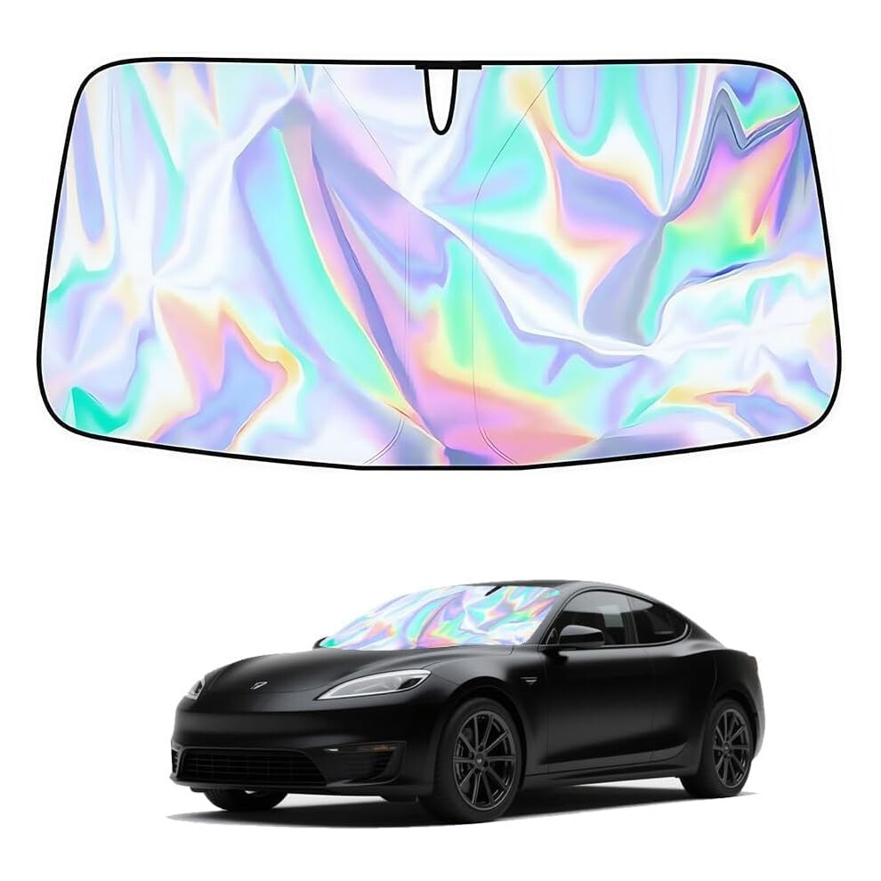 Car Windscreen Sunshade V-Shape Front Window Mirror, Foldable Interior Sun Shade For Sedans And Suvs, Flare Laser 9354506535612