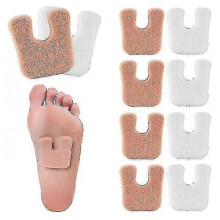 (White) 10 pairs u-shaped felt callus pad adhesive foot pads - good quality