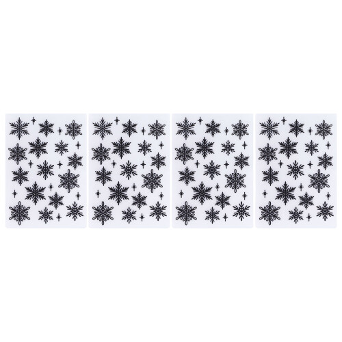 4pcs Embossing Folder Plastic Snowflake DIY Craft Template