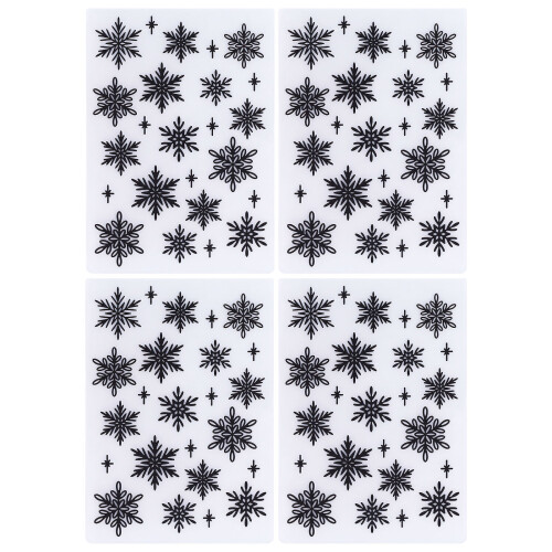 4pcs Embossing Folder Plastic Snowflake DIY Craft Template 2