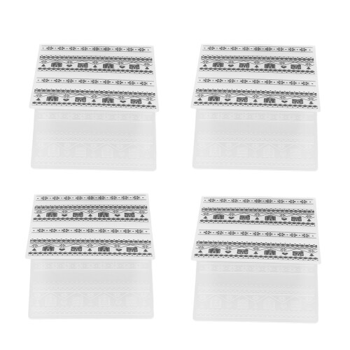 4Pcs Cute Patterns Embossing Template DIY Craft Molds for Cards 1