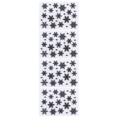 4pcs Embossing Folder Plastic Snowflake DIY Craft Template 1