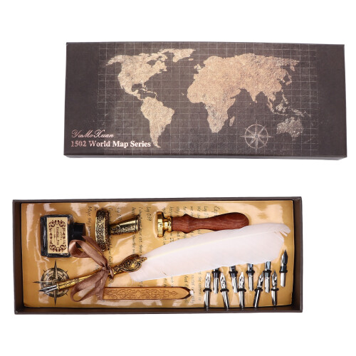 (White) Retro Calligraphy Pen with Replaceable Nibs White
