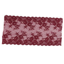 (Wine Red) Lace DIY Hand Made High Elastic Wide Underwear Decoration Black